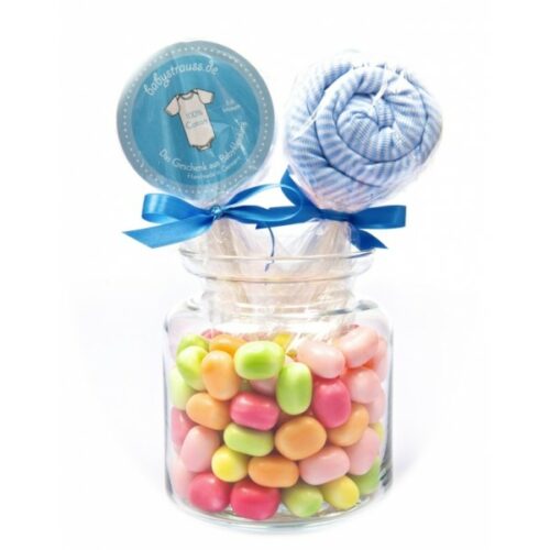 Babylolli blau - kreatives Geschenk zur Babyparty